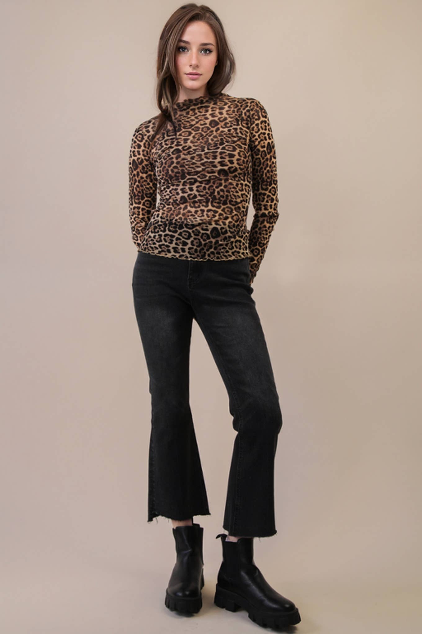 Allure High-Neck Mesh Top