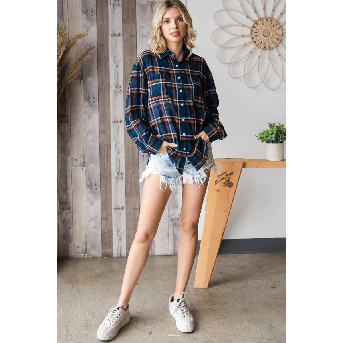 Margaret Vintage Plaid Red or Navy
