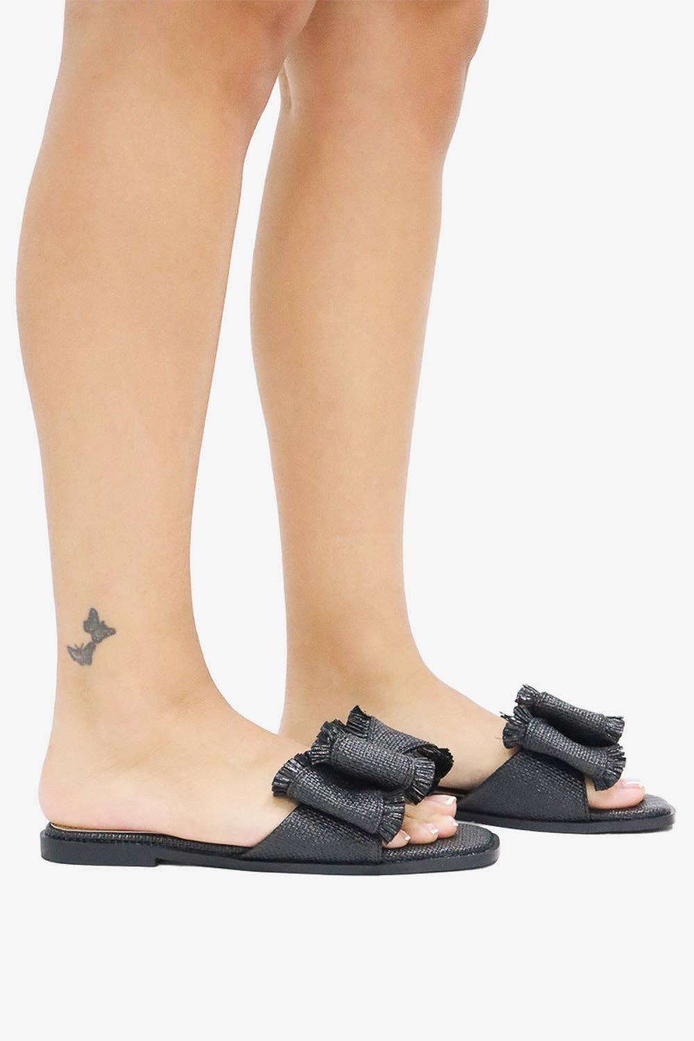 Raffia Bow Sandals