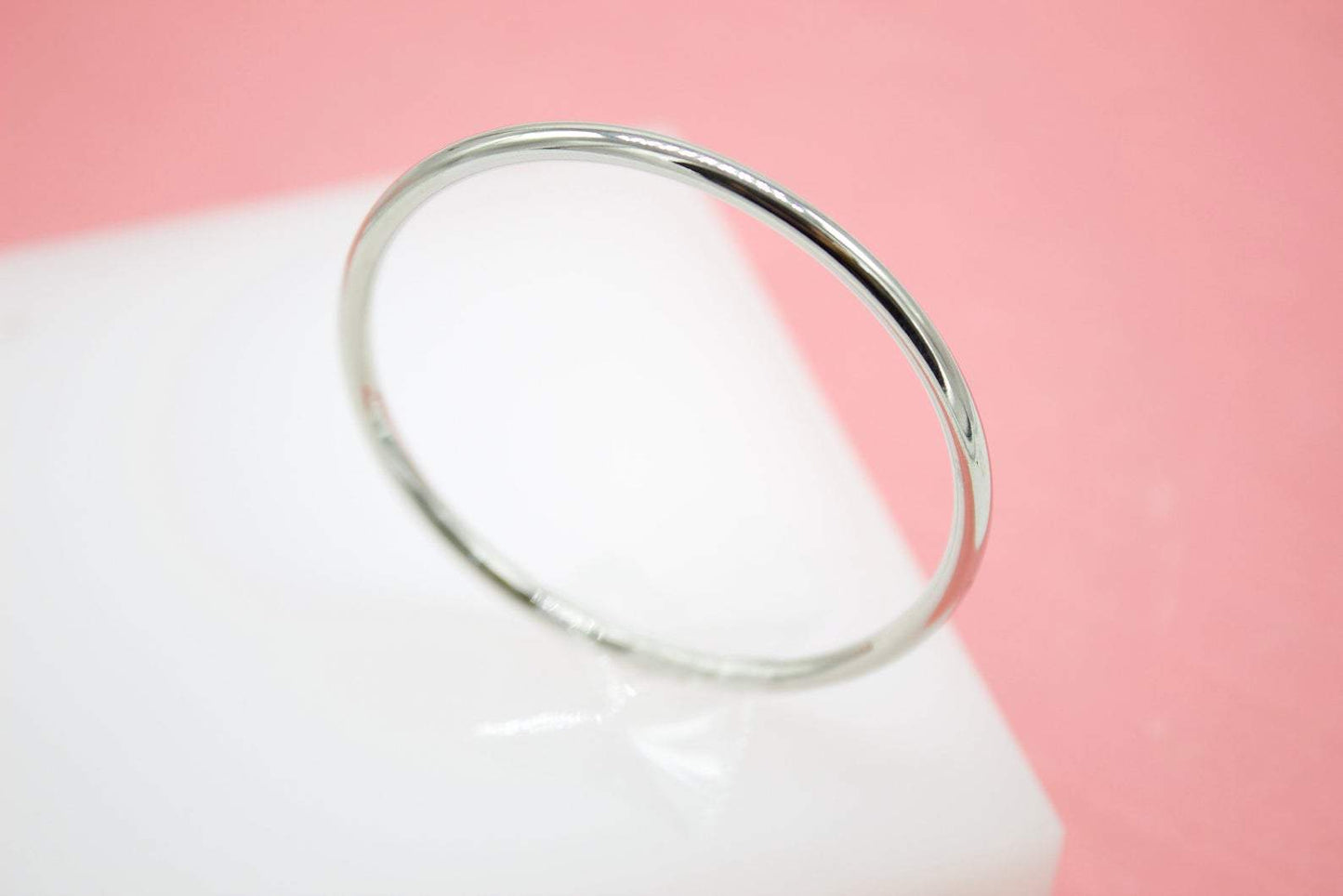 18K Gold Filled 3mm Bangle For Kids (B37): Gold