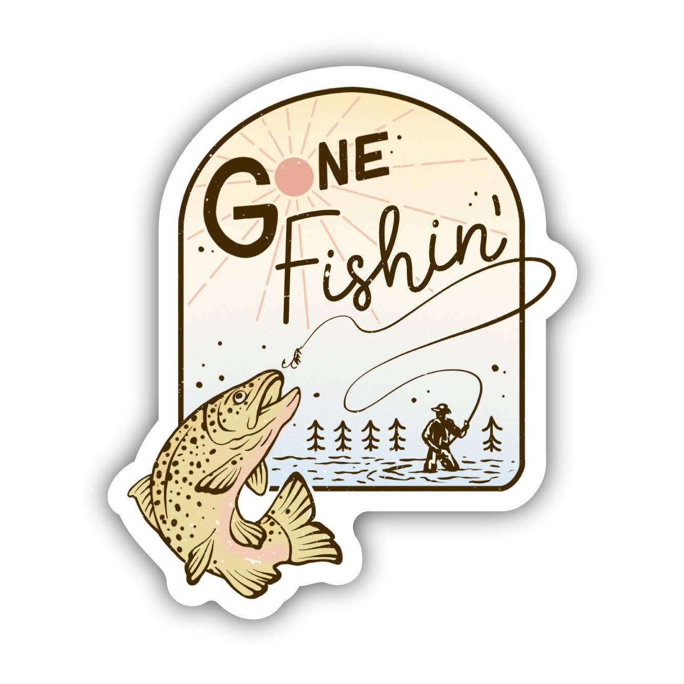 Big Moods - Gone Fishin' Sticker