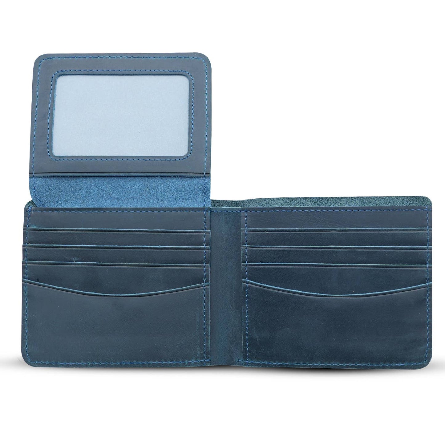 American Leather Goods - Genuine Leather Wallet for Men with Flap out ID Window