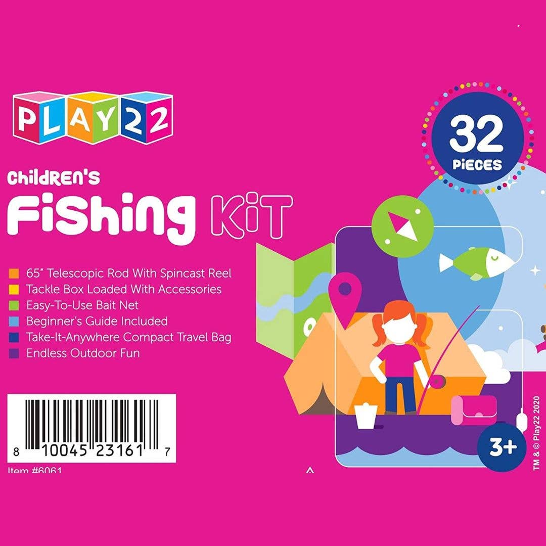 Kids Fishing Pole Pink - 40 Pc Kids Fishing Rod and Reel