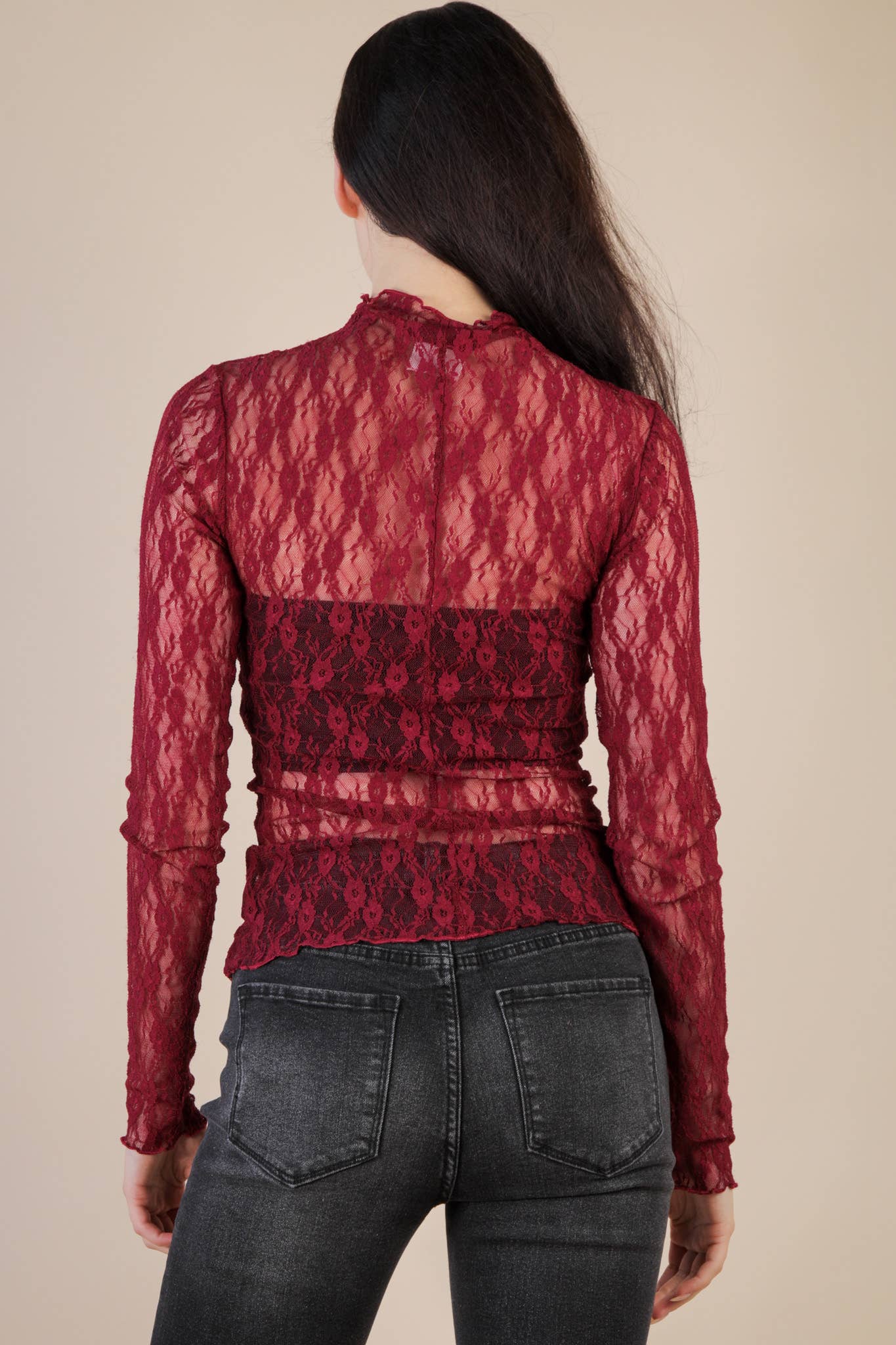 Allure High-Neck Mesh Top