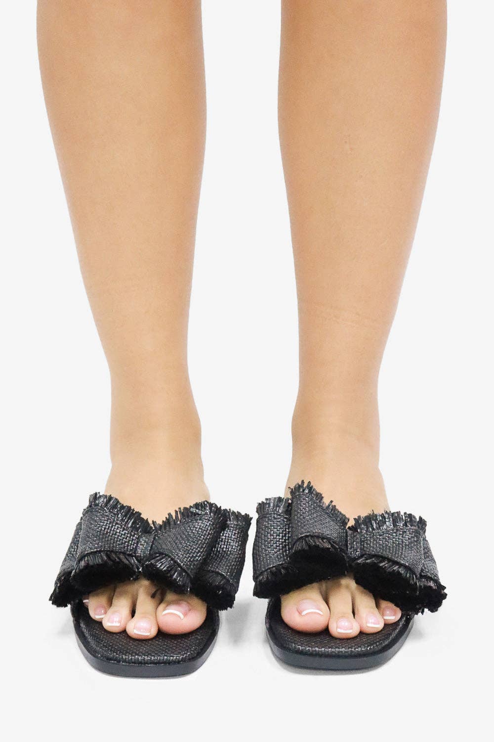 Raffia Bow Sandals