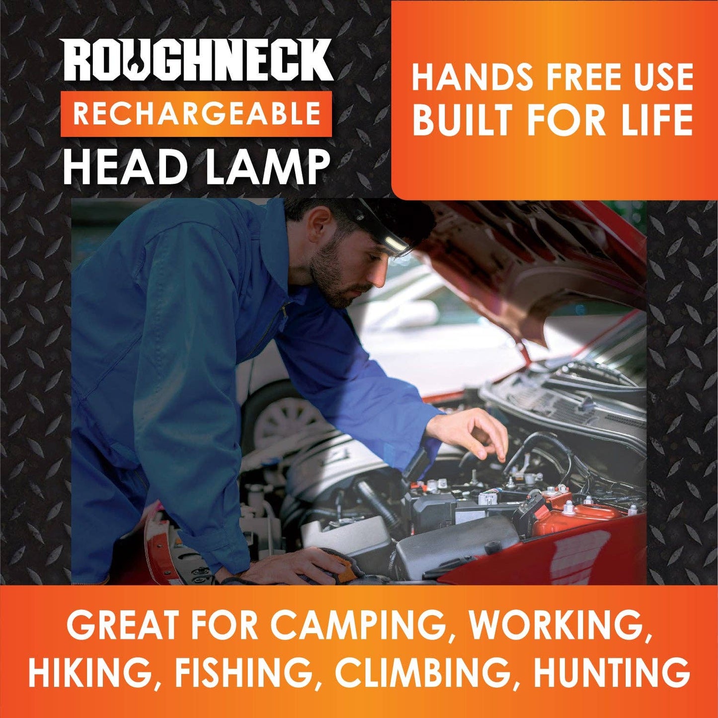 Roughneck Headlamp Flashlight with Motion Sensor