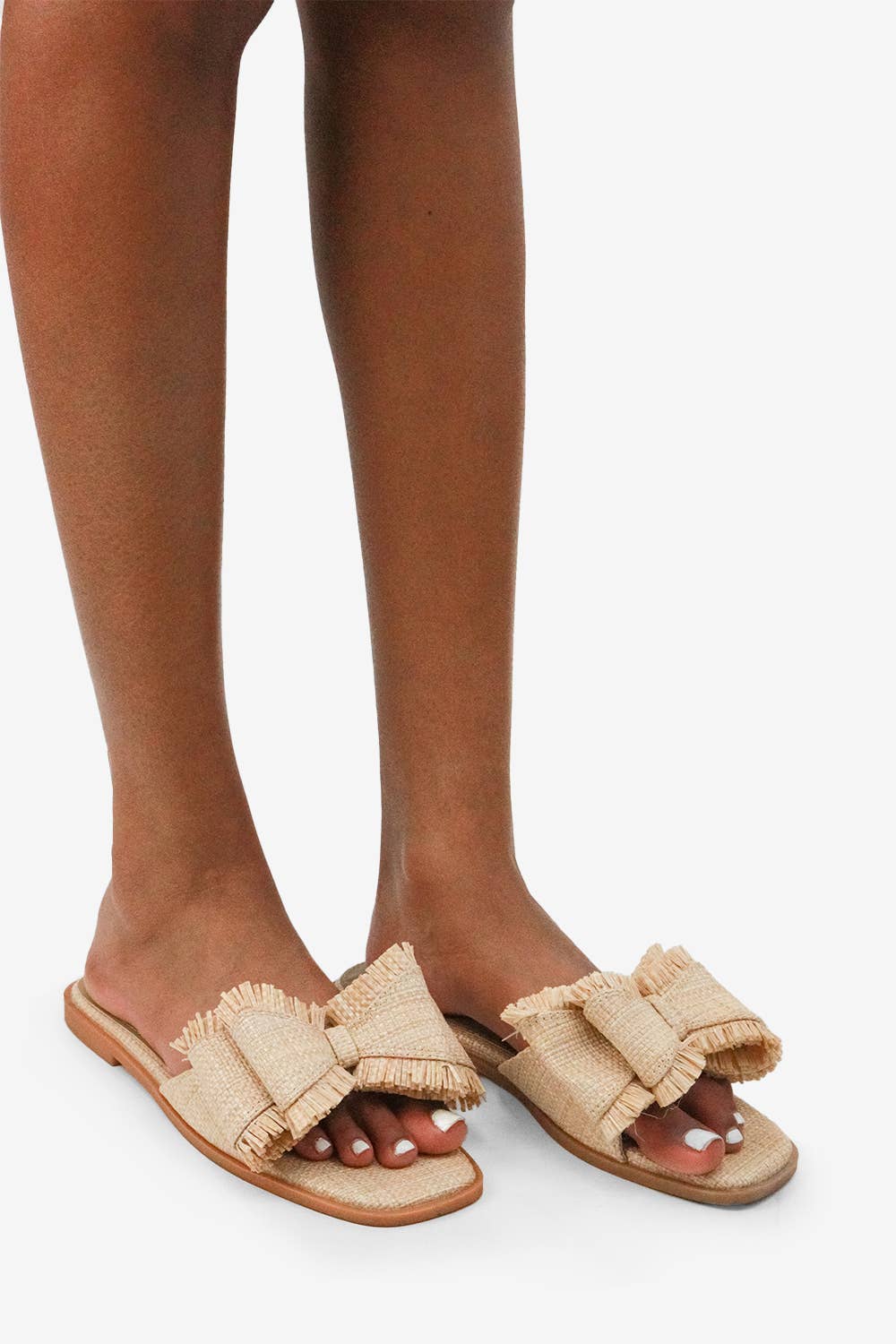 Raffia Bow Sandals