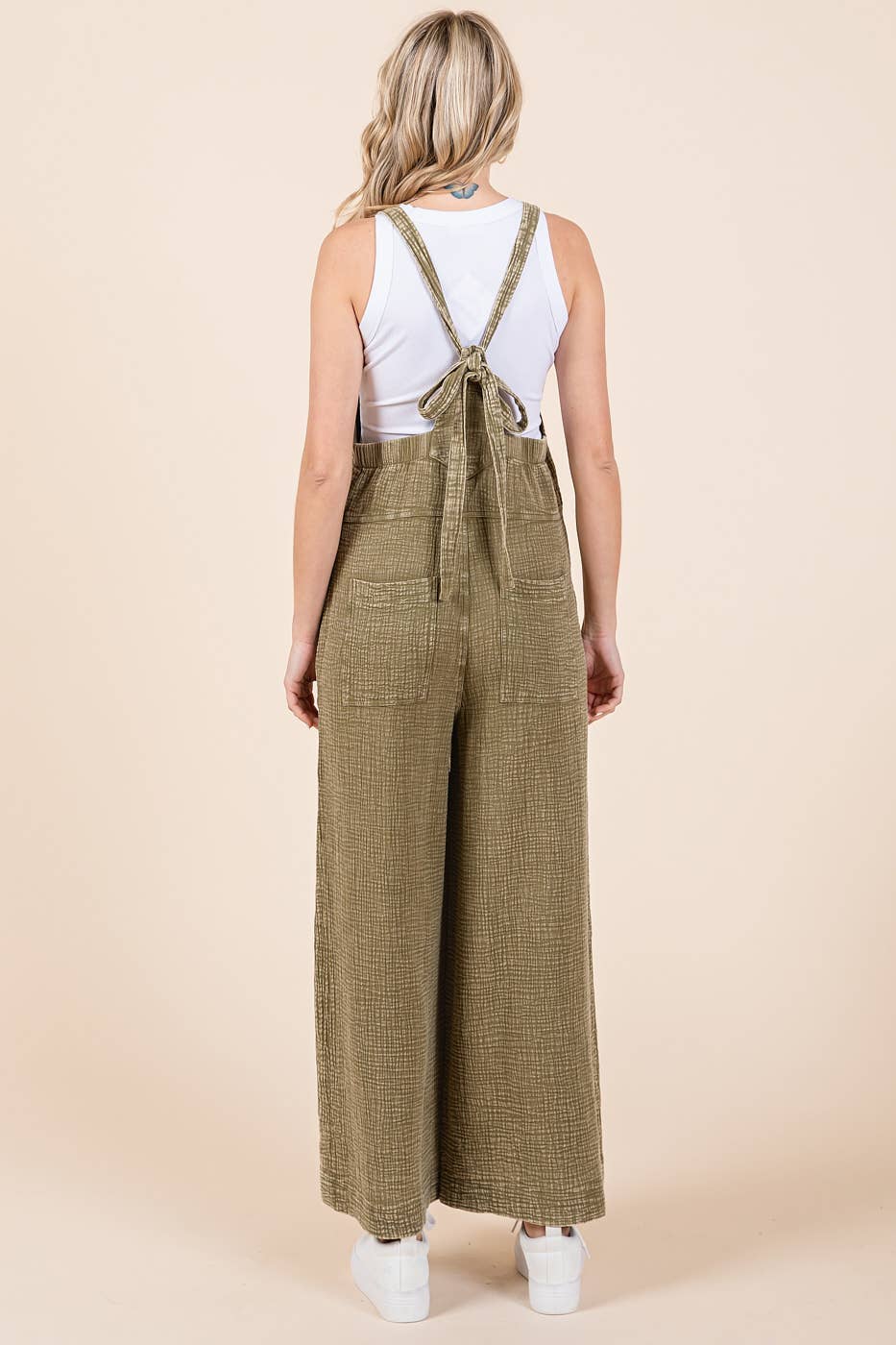 MINERAL WASHED WIDE LEG JUMPSUIT