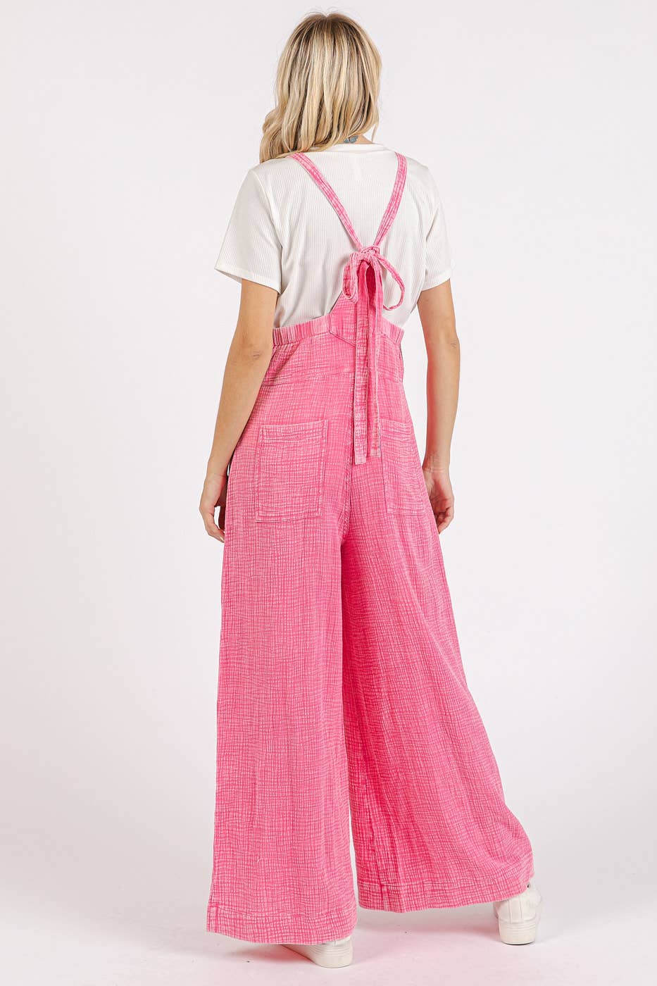 MINERAL WASHED WIDE LEG JUMPSUIT