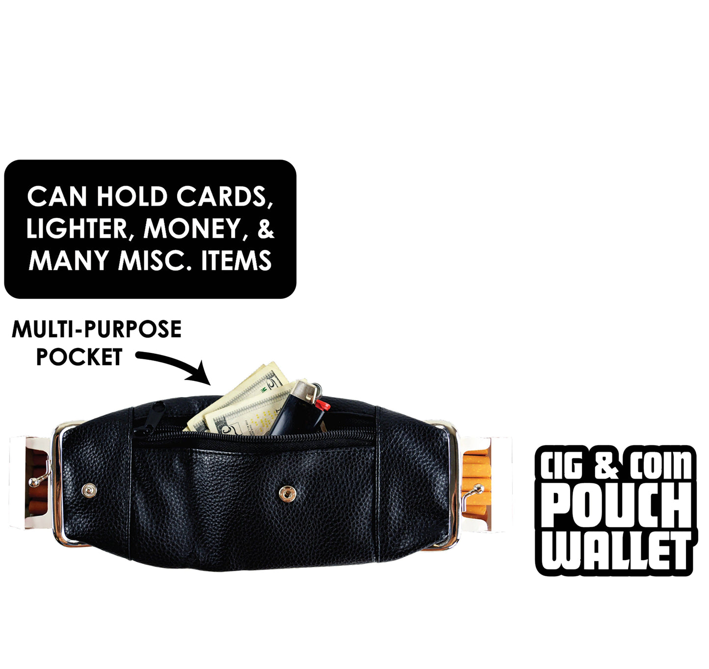 SMOKEZILLA CIGARETTE POUCH WITH COIN WALLET 5 PIECE DISPLAY