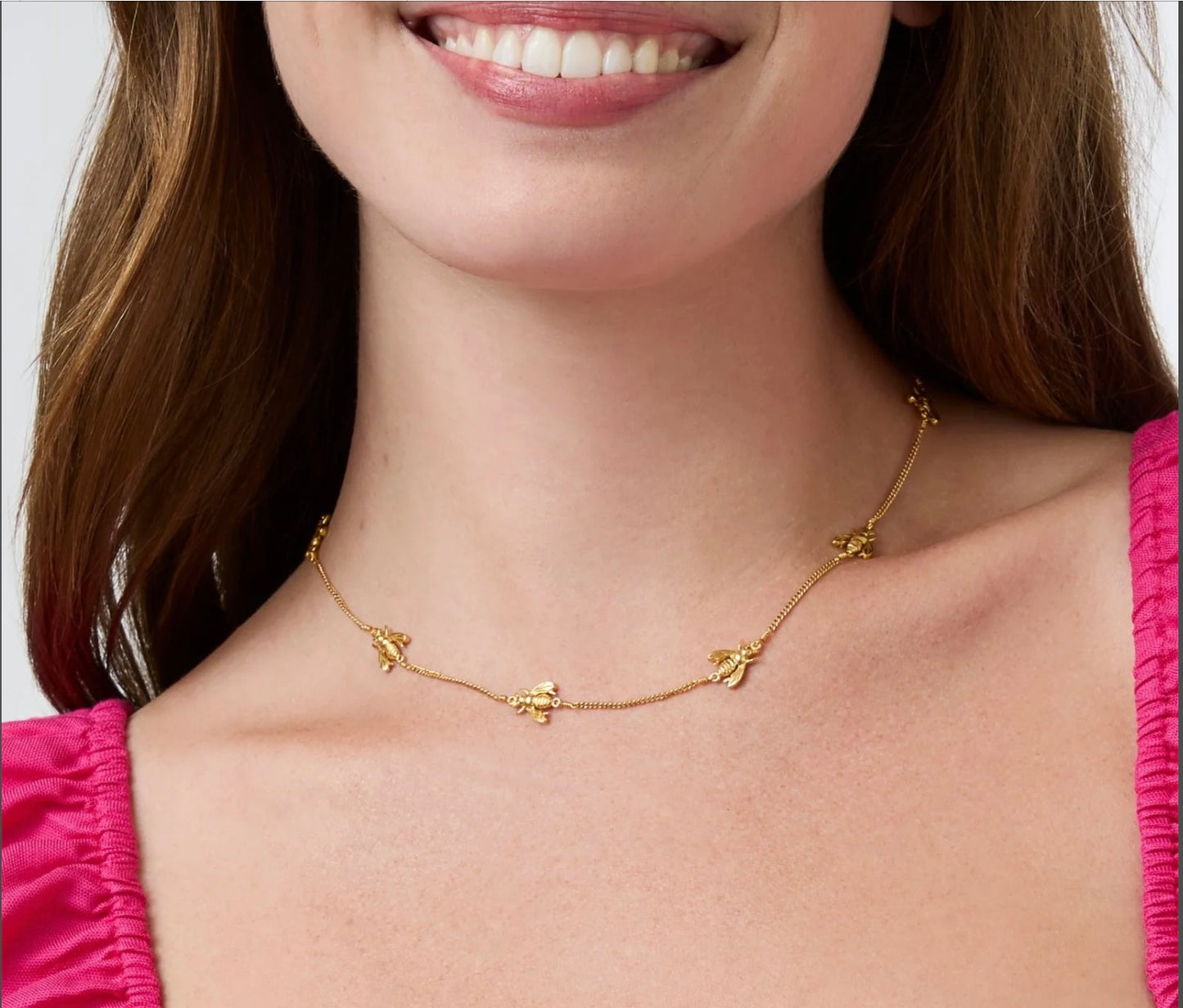 JV Bee Delicate Station Necklace