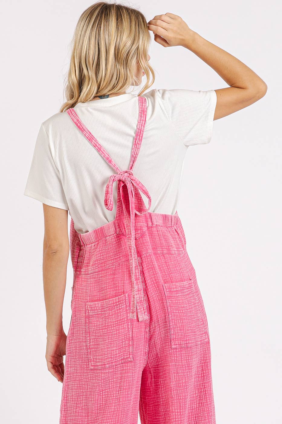MINERAL WASHED WIDE LEG JUMPSUIT