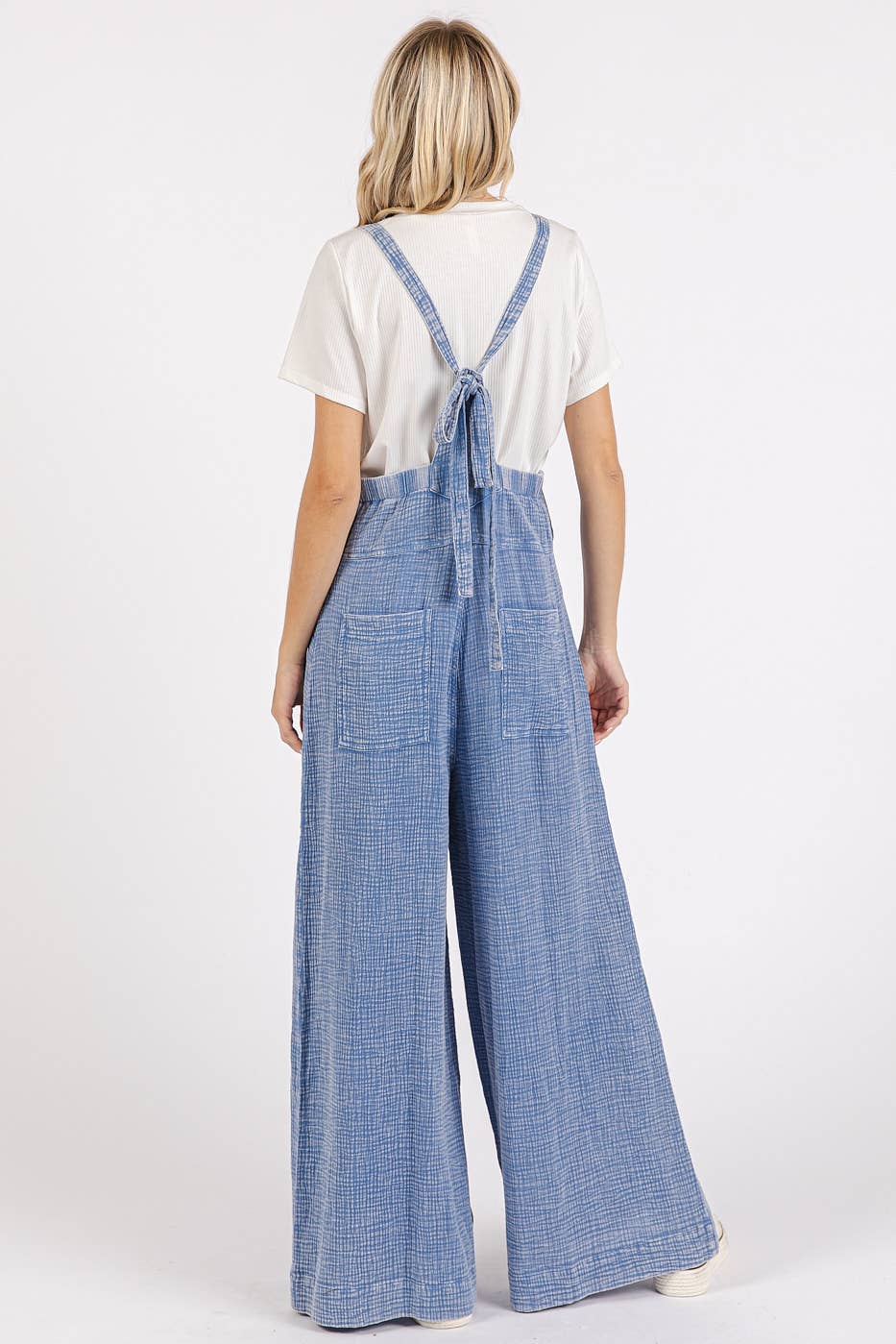 MINERAL WASHED WIDE LEG JUMPSUIT