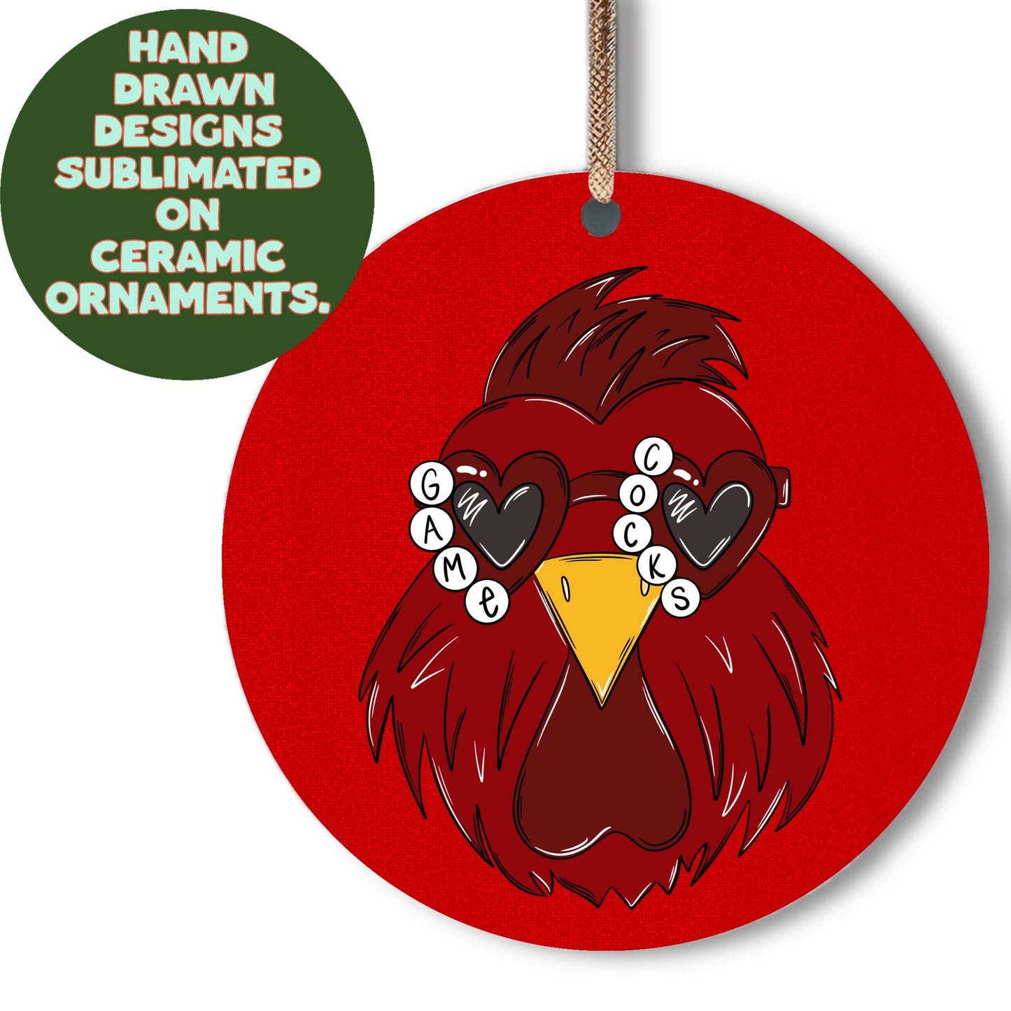 South Carolina gamecocks inspired game day ornament