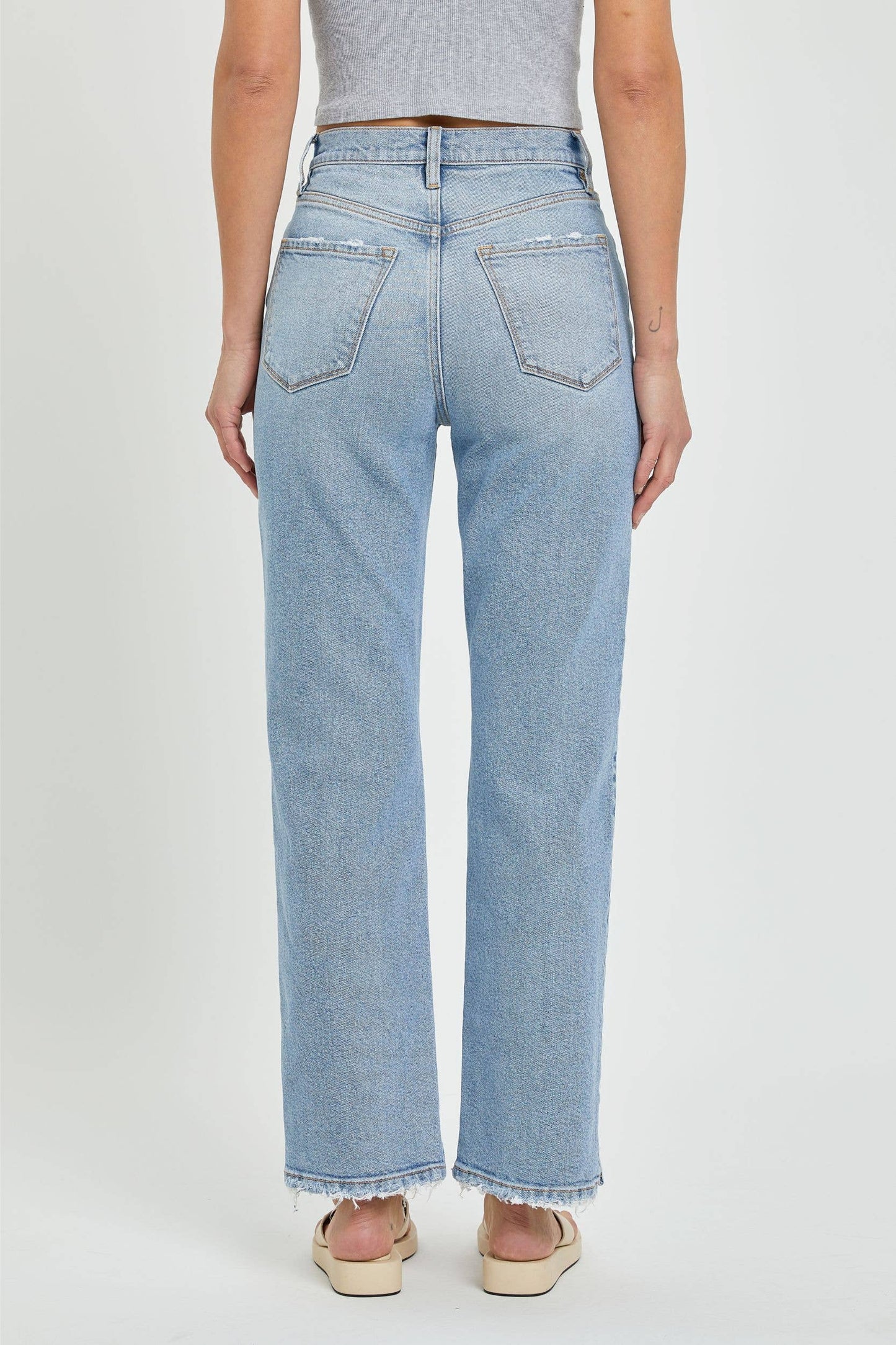 Cello Jeans - Super High Rise Dad Jeans with Mini Side Slits