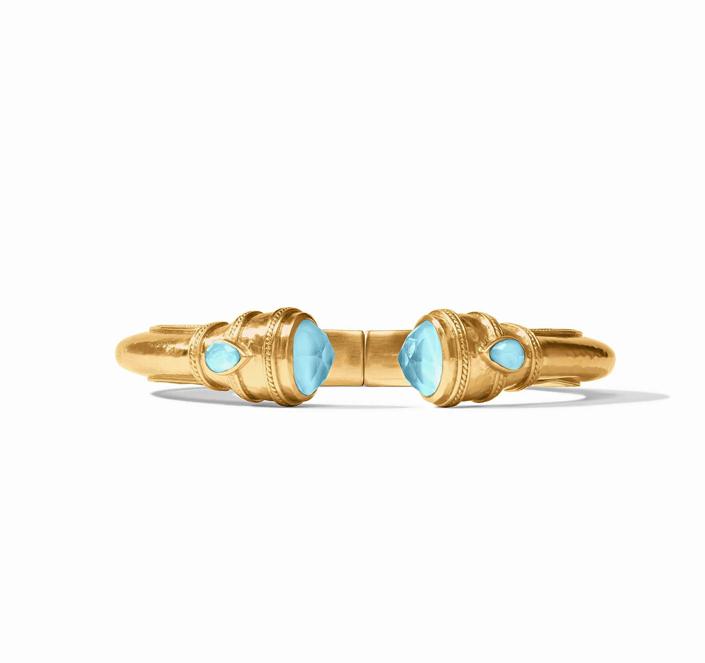 JV Cannes Demi Cuff-Gold-Iridescent Capri Blue