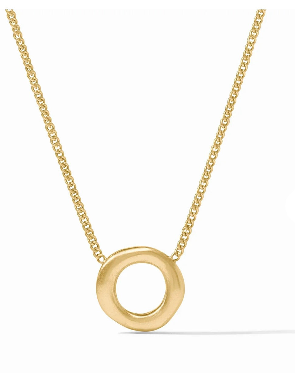 Julie Vos Wave Circle Delicate Necklace