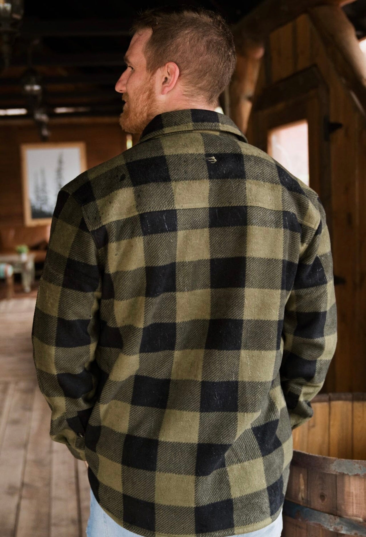 Burlebo Shacket in Mallard Green Plaid