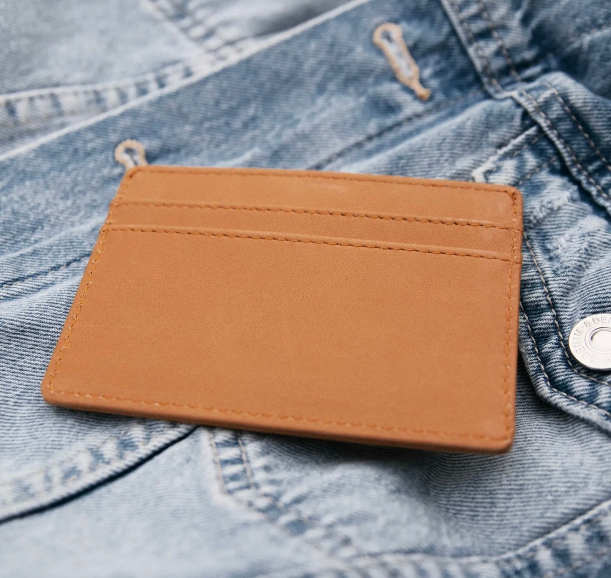 Old South Tan Leather Slim Wallet