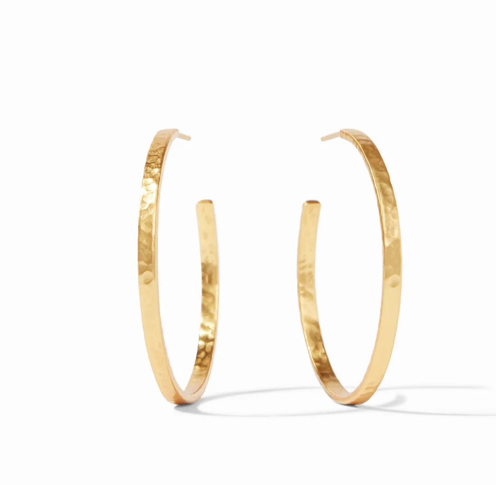 Julie Vos crescent hoop gold medium