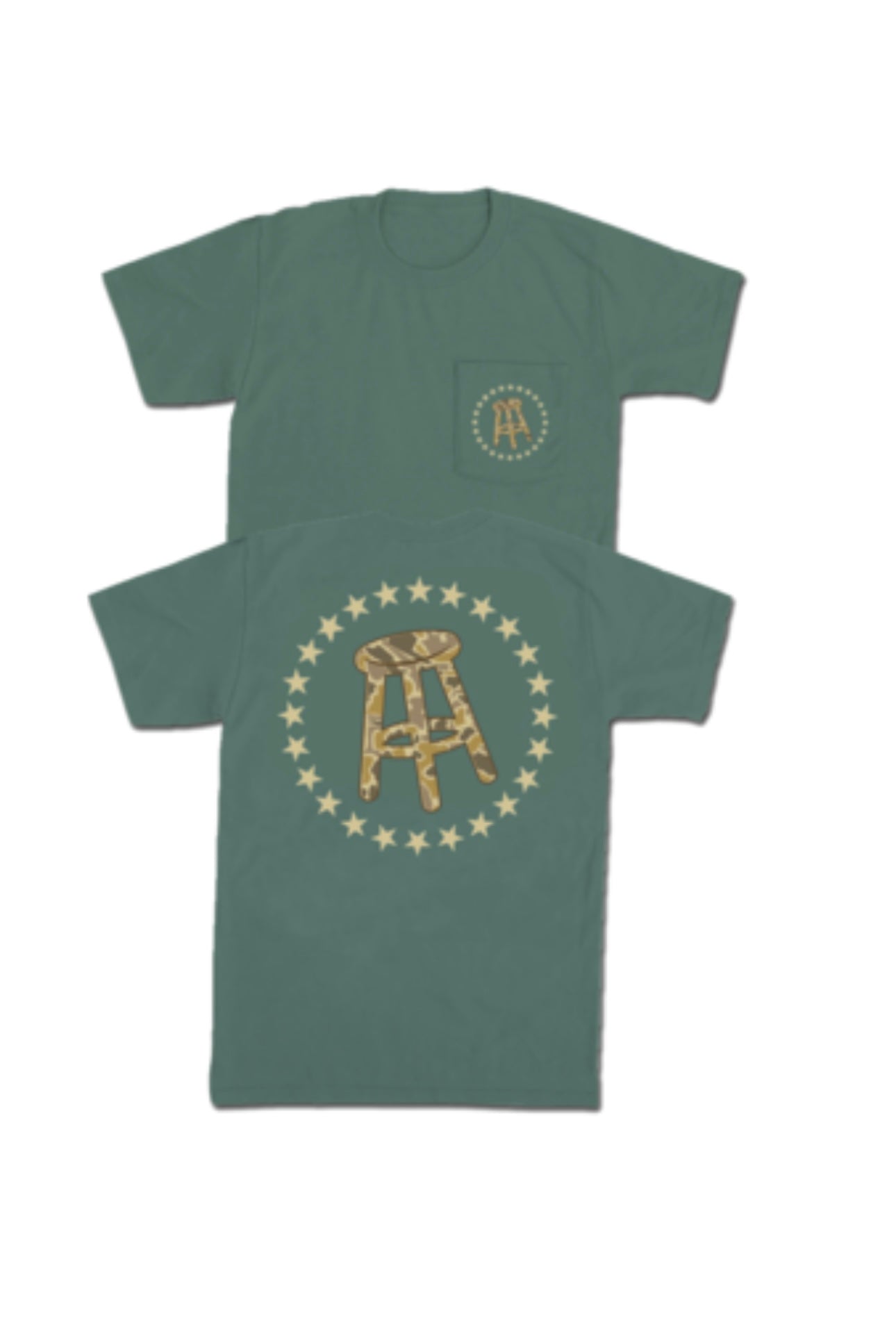 Barstools Stool & Stars Camo Tee