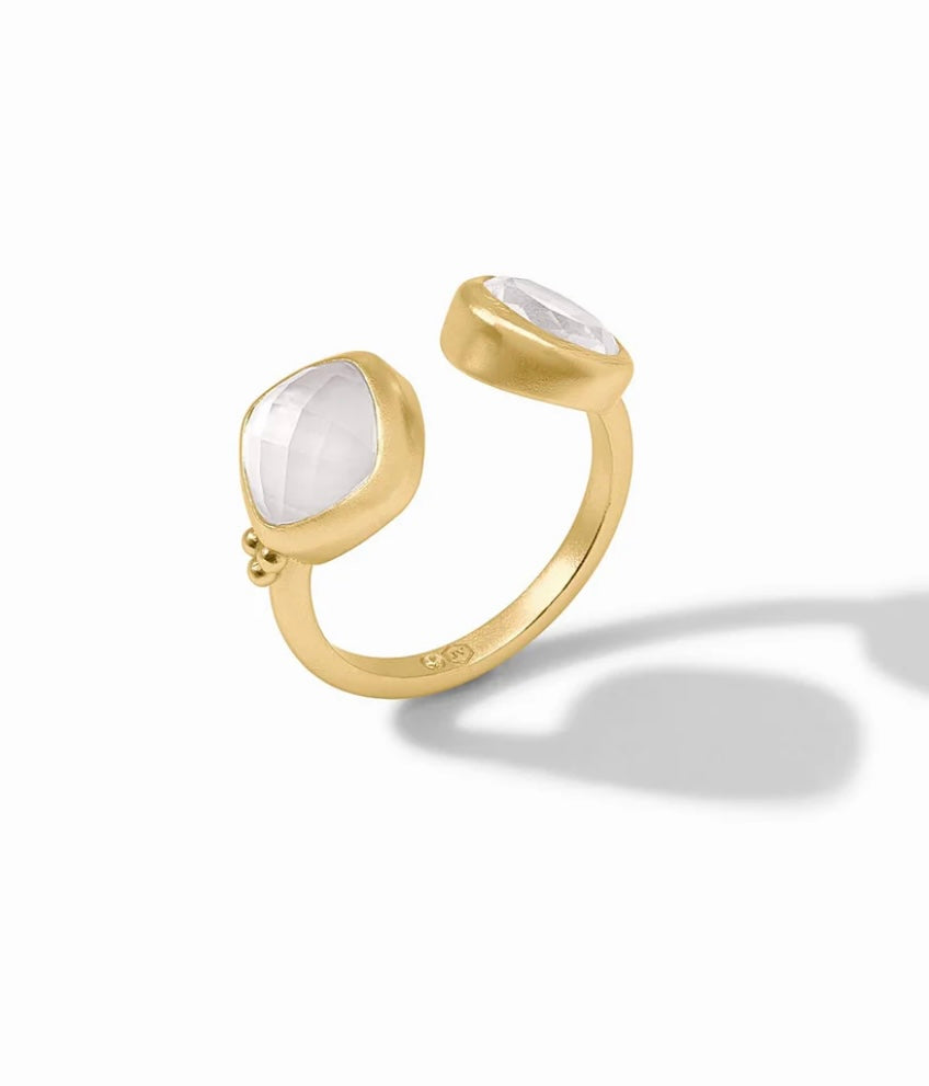 Julie Vos Kaleidoscope Ring - Iridescent Clear Crystal