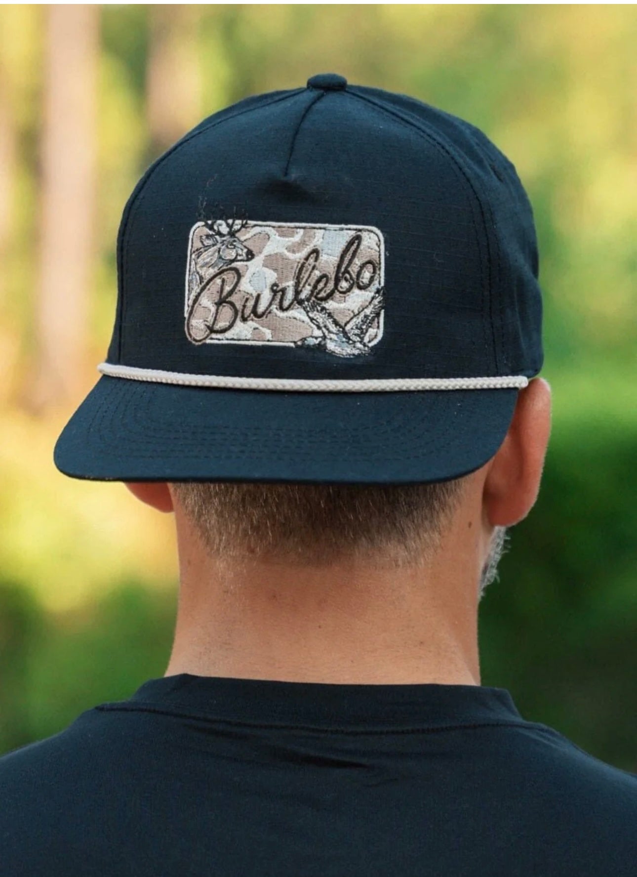 BURLEBO CAP-Black with Camo Patch