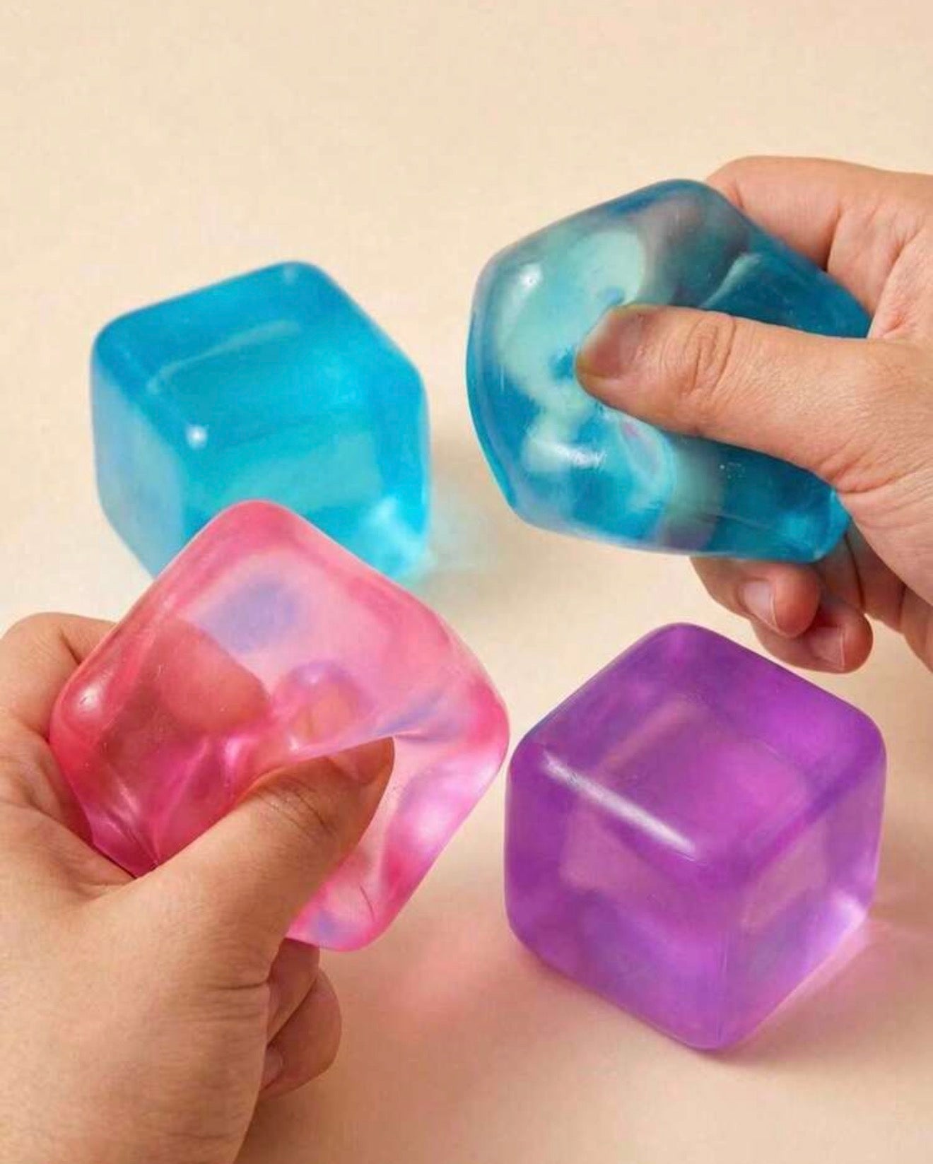 Squishy Cube (Solid, Swirl, Glitter)