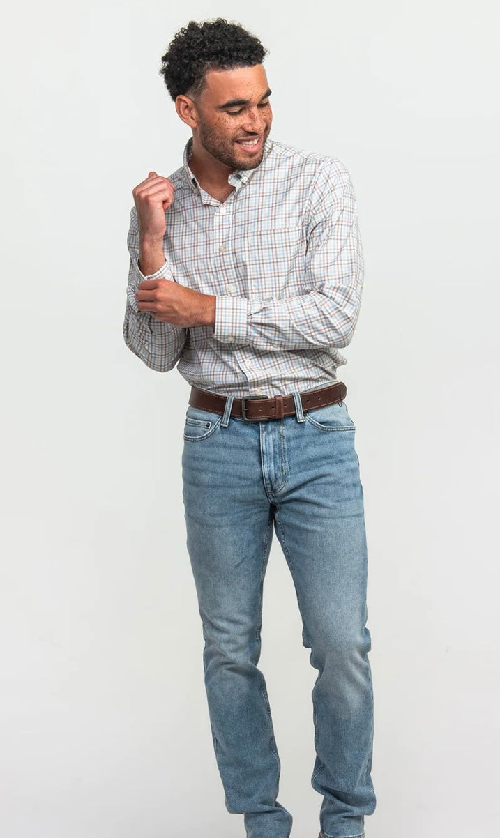 Southern Shirt Sanford Check Long Sleeve Button Up Angora
