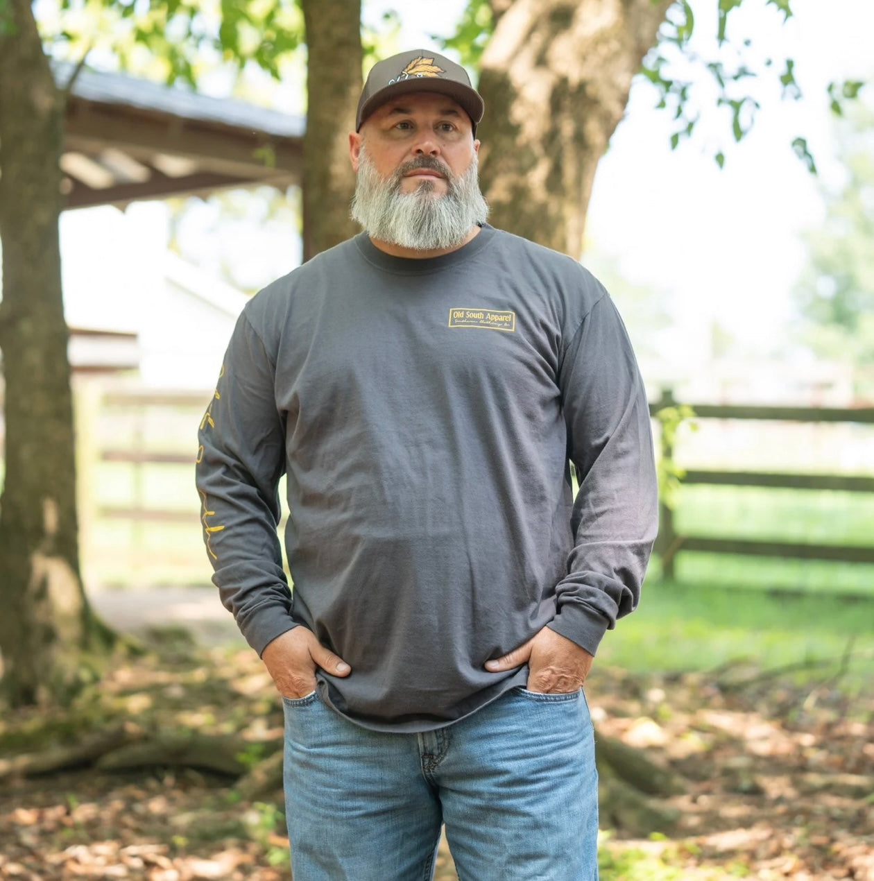 Old South Golden Leaf L/S Graphite