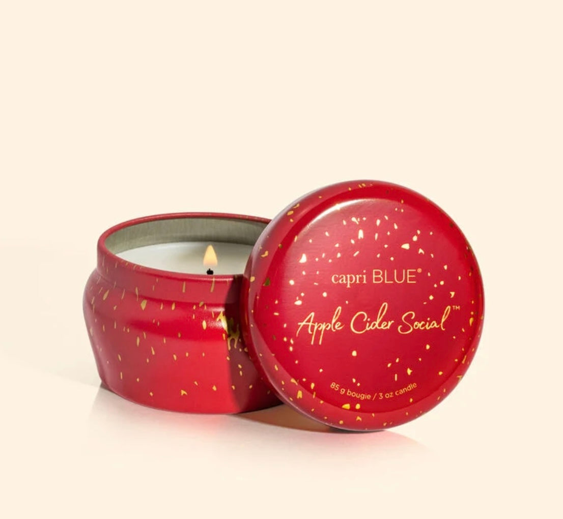 Capri Blue Apple Cider Social Glimmer Mini Tin, 3 oz