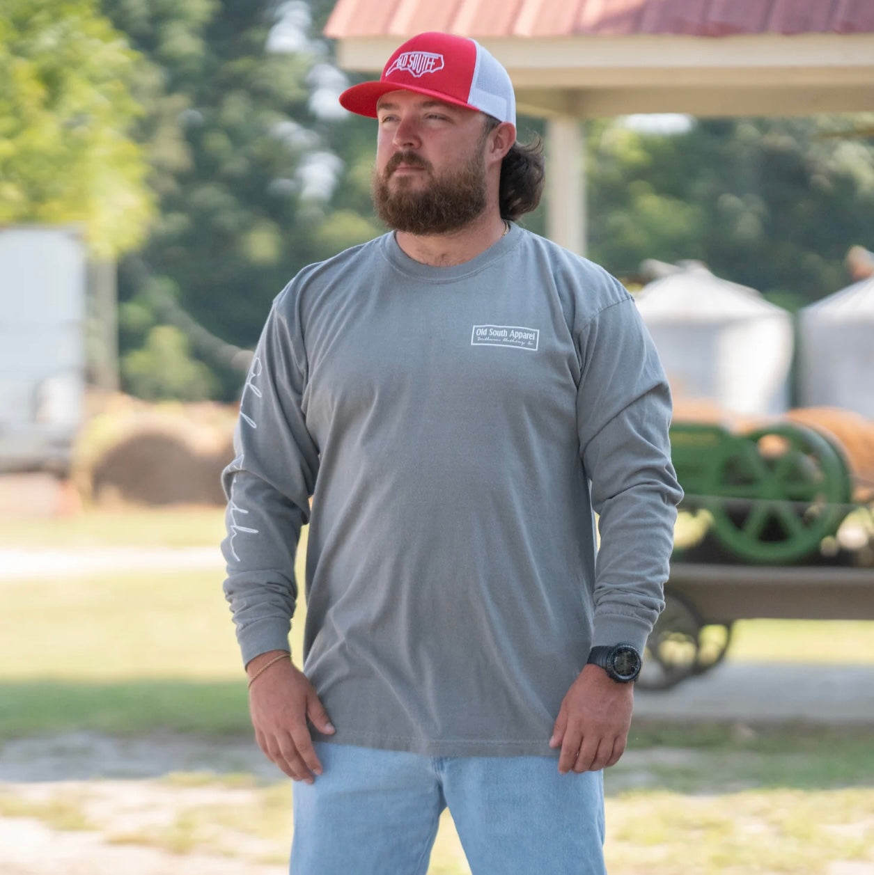 Old South Combine L/S Grey