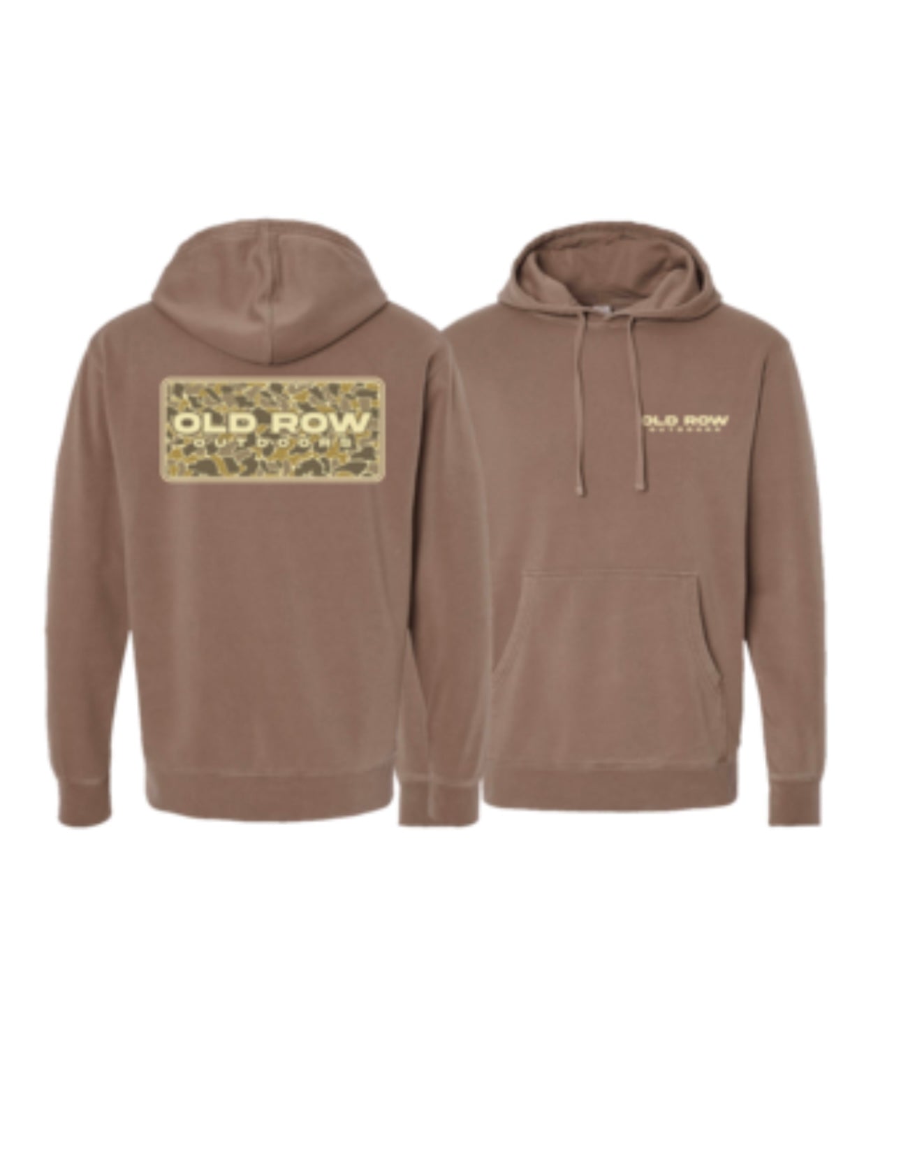 Old Row 80’s Camo Brown Pigment Dyed Hoodie