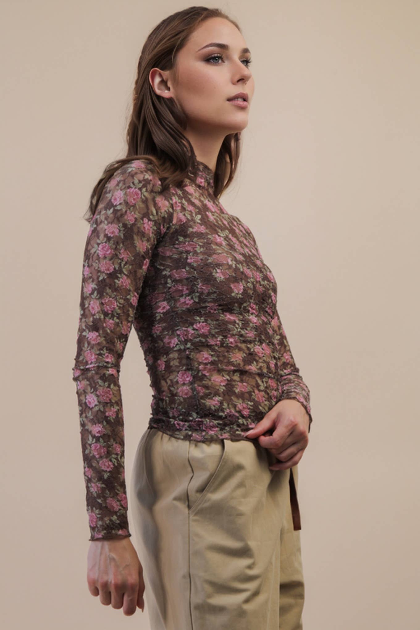 Allure High-Neck Mesh Top