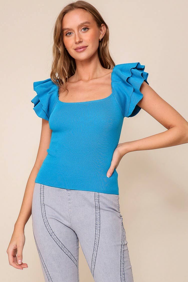 The Midnight Ruffle Top