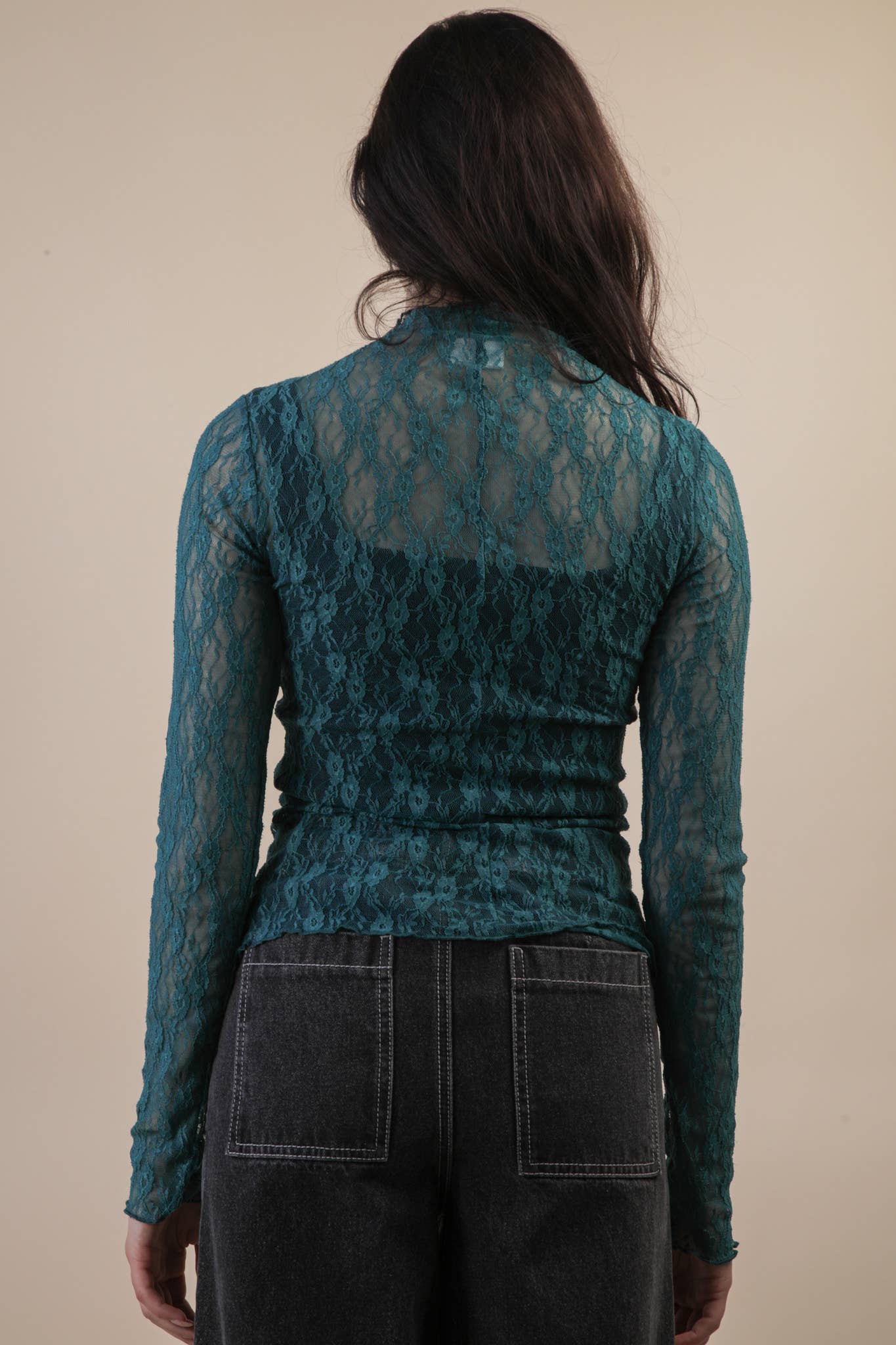 Allure High-Neck Mesh Top