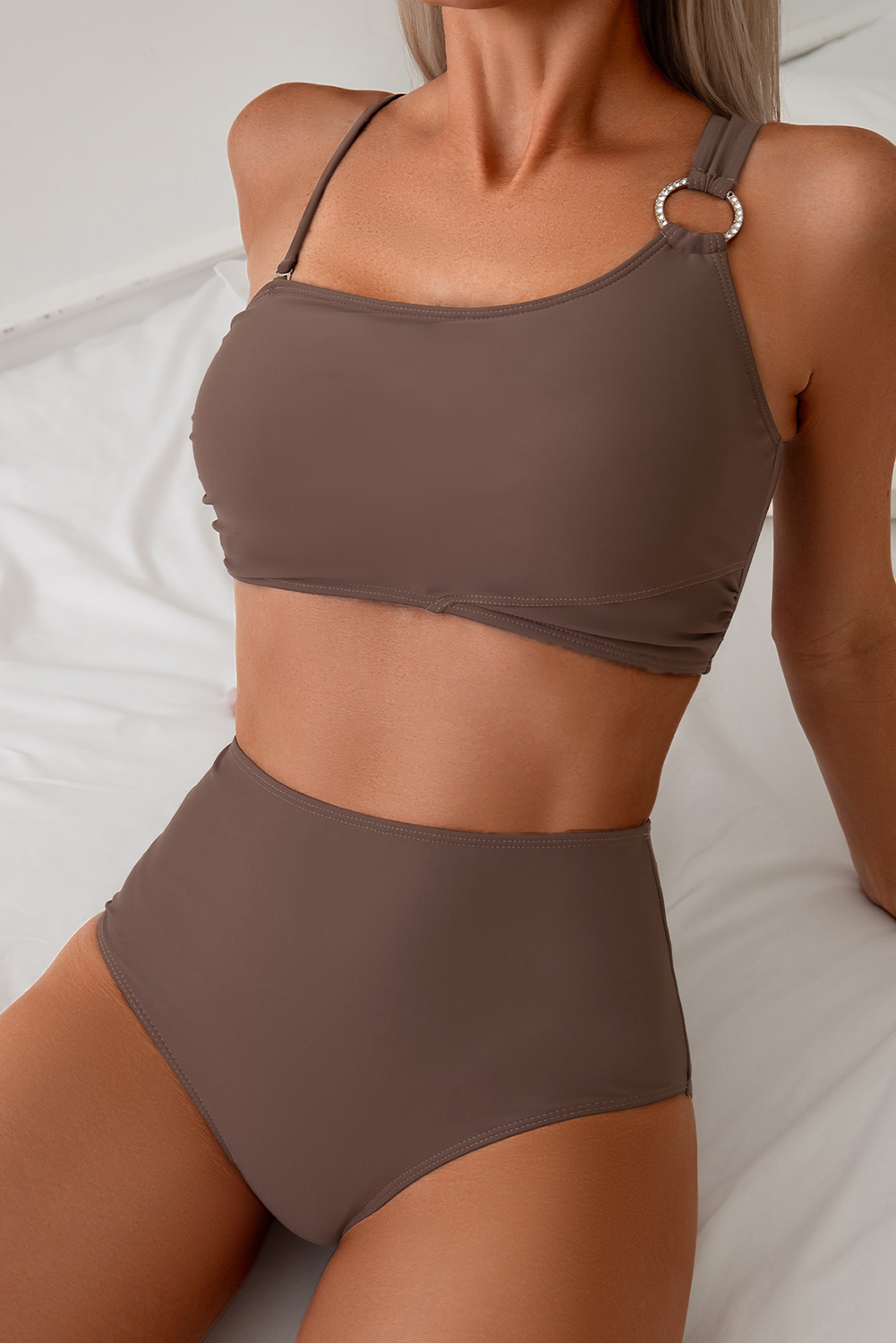 Asymmetric Black Swimsuit