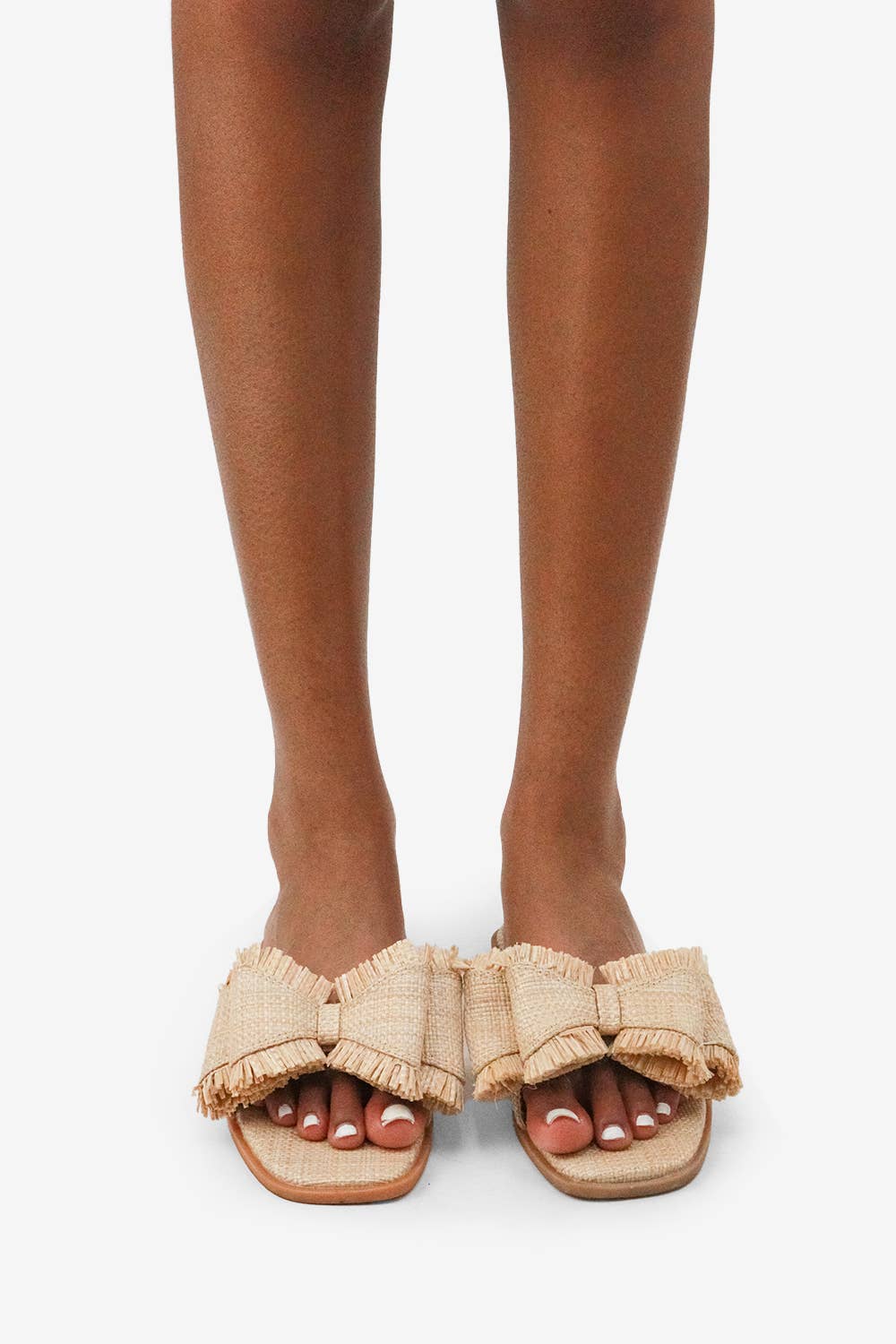 Raffia Bow Sandals