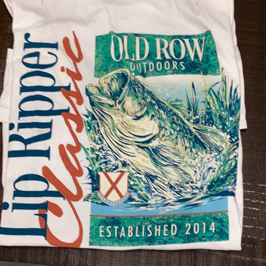 Old Row Lip Ripper Classic white tee Med