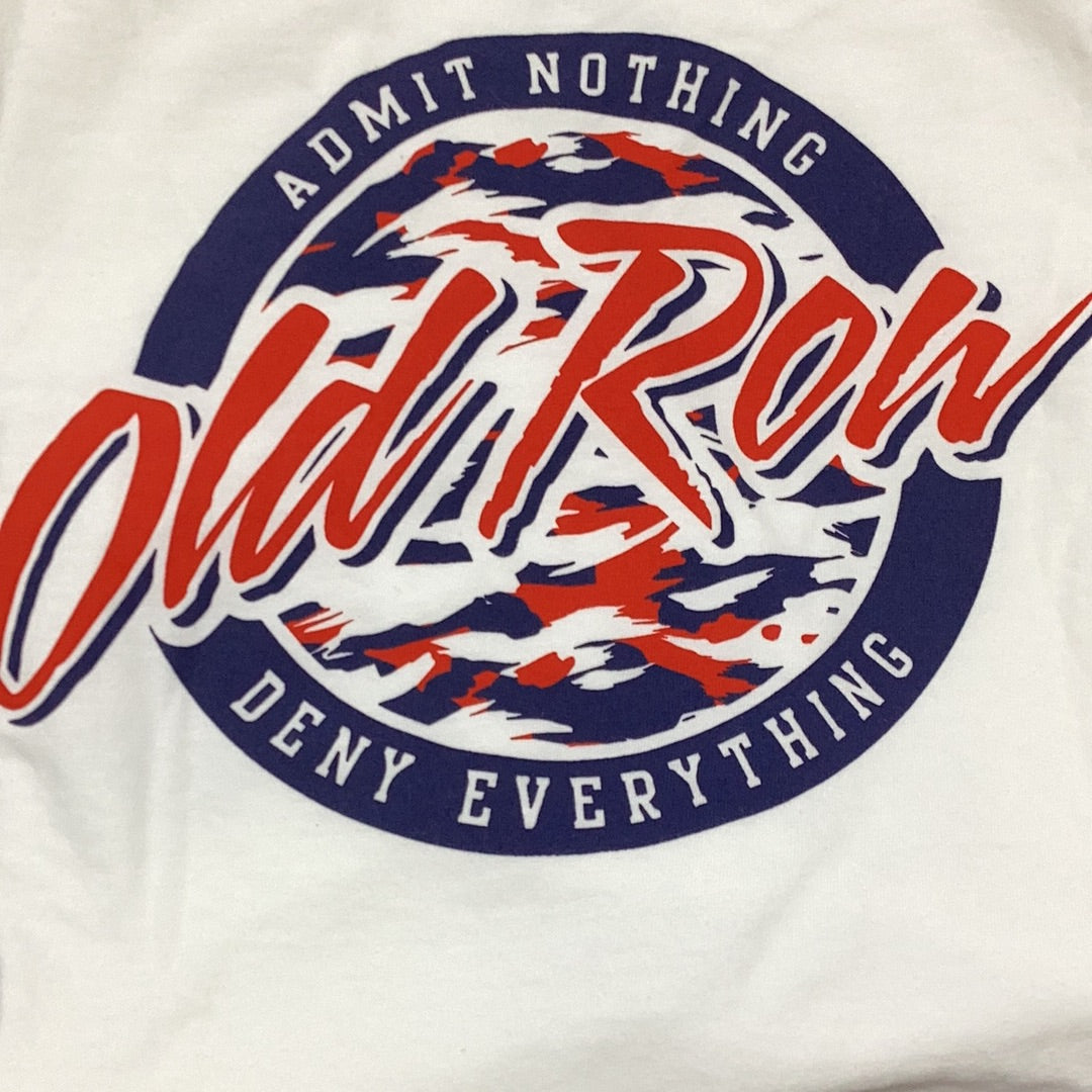 Old Row Splatter Circle Logo USA pocket tee white M