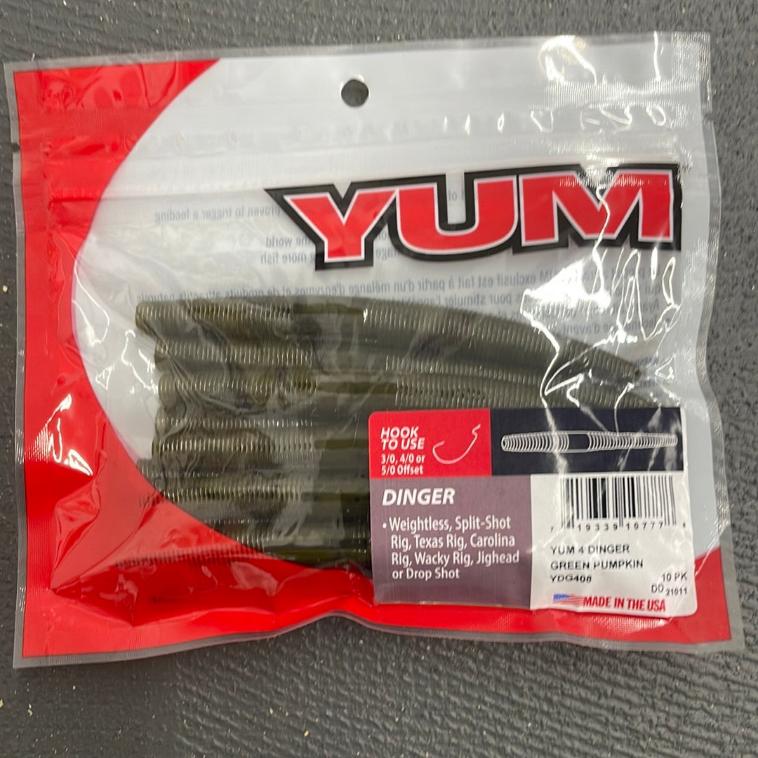 Yum YDG408 Dinger Soft Plastic Worm