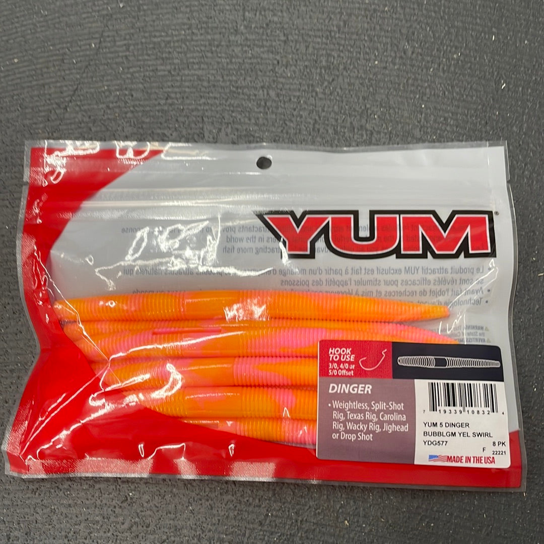 Yum YDG577 Dinger Soft Plastic Worm