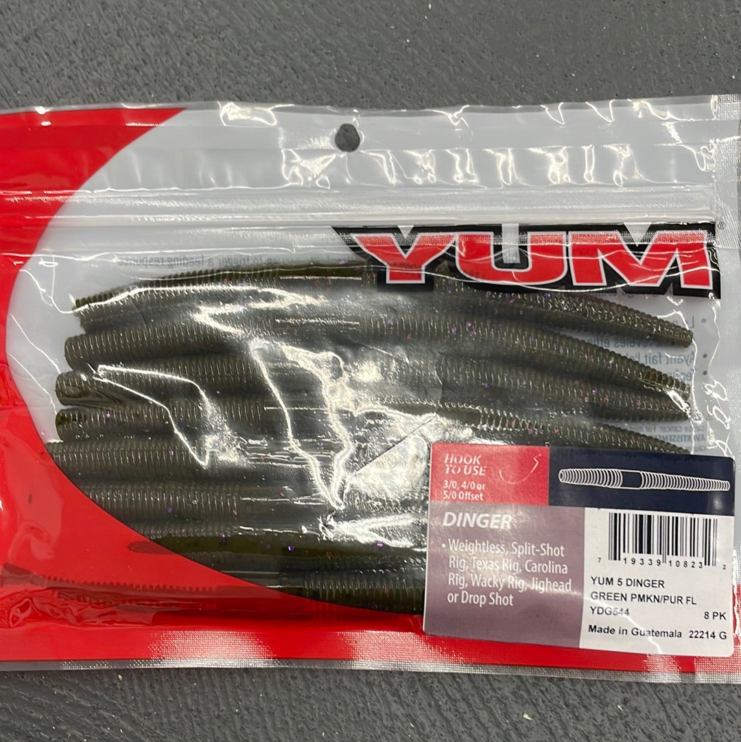 Yum YDG544 5” Green Pumpkin/Purple Flake