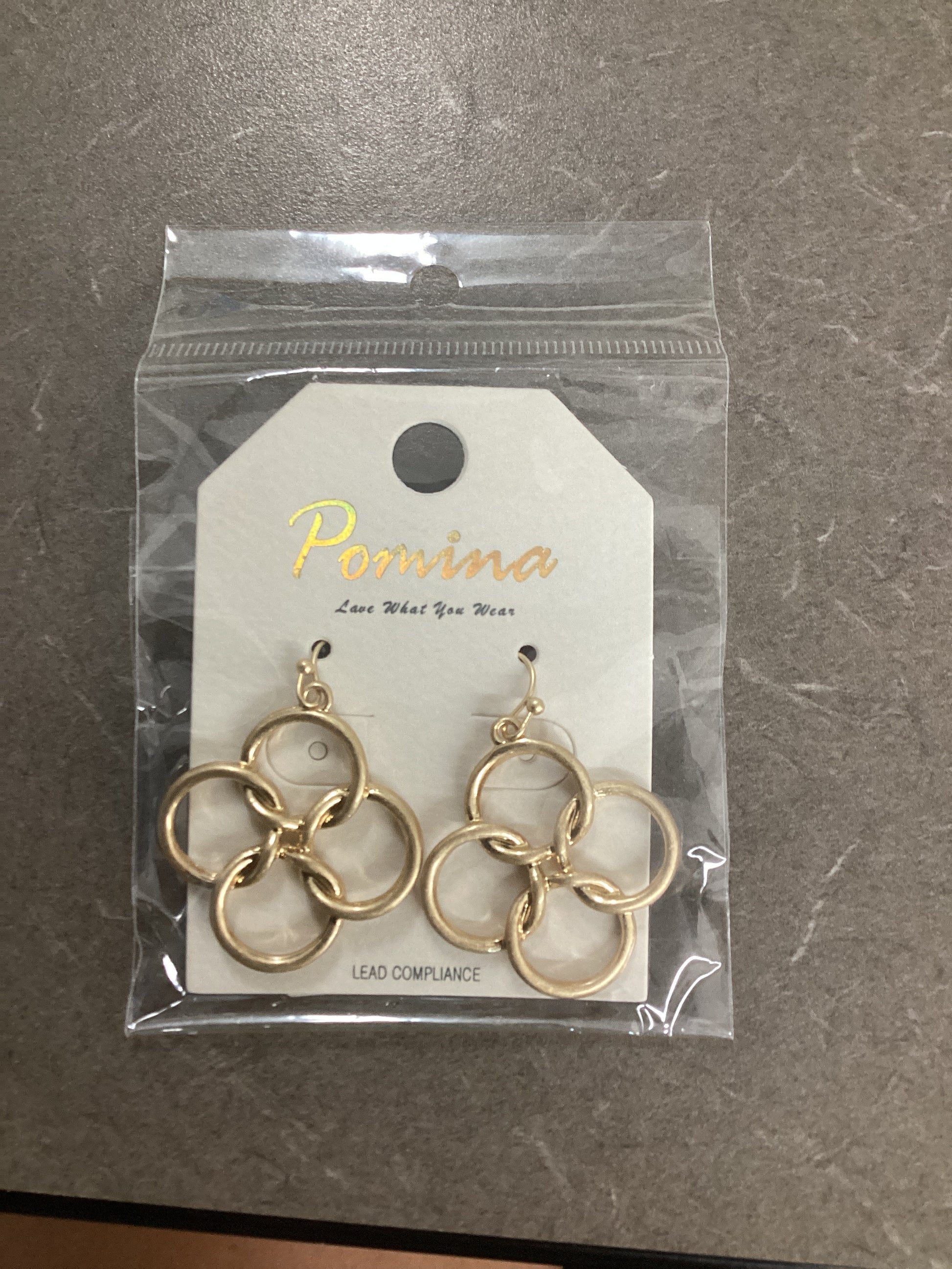 Gold circle earrings, perfect for any outfit 