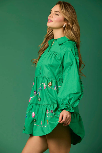 Becky bulb sequin dress