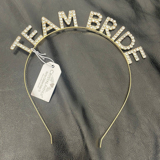 Team Bride Stoned Gold Metal Headband