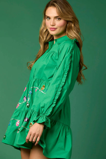 Becky bulb sequin dress