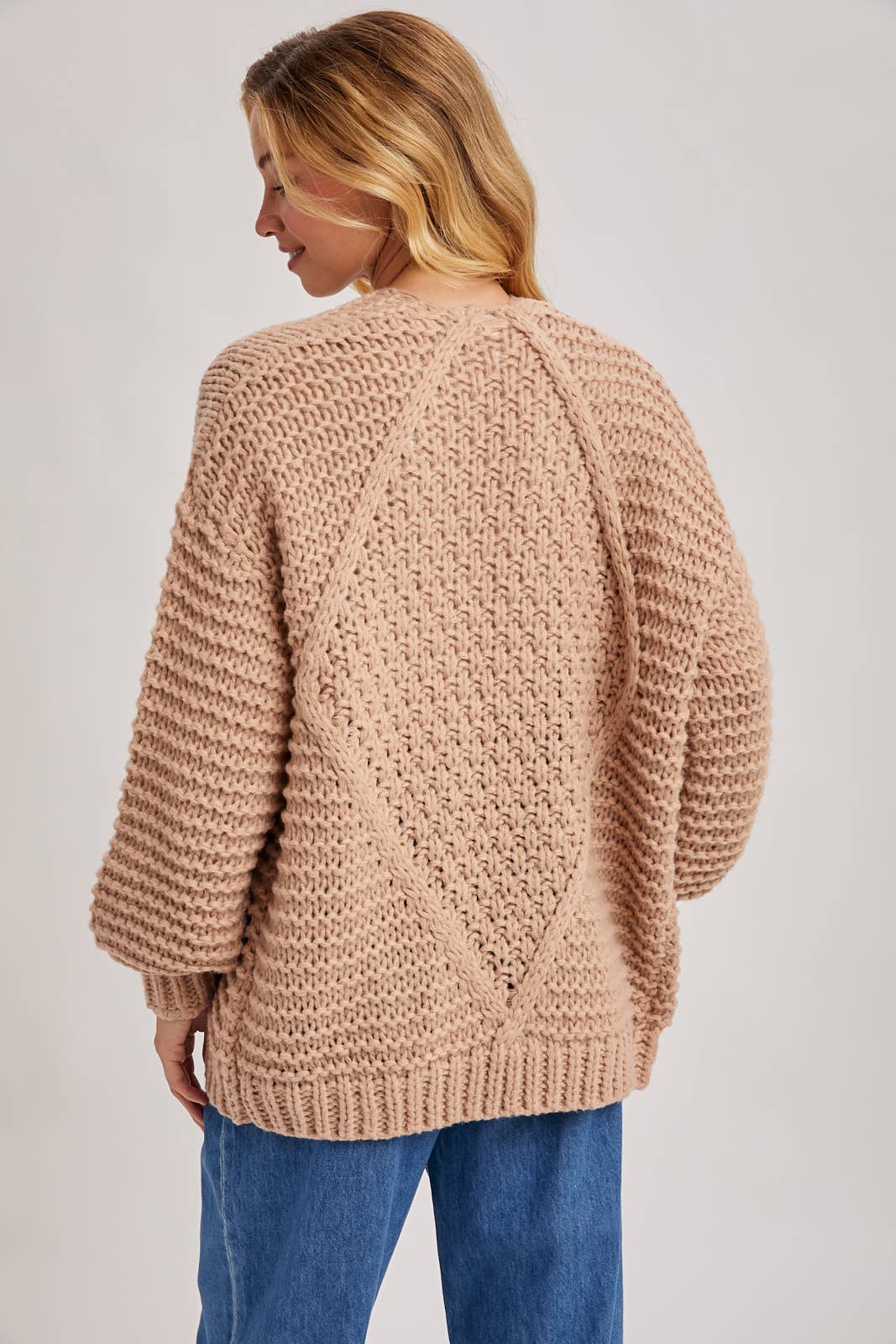 Gypsy Dunes Chunky CABLE KNIT SWEATER CARDIGAN