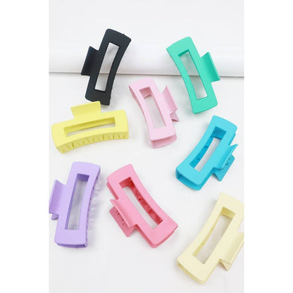 Matte Cut Out Rectangle Hair Claw