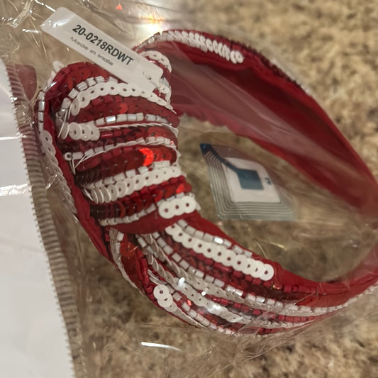 Red & White Striped Headband